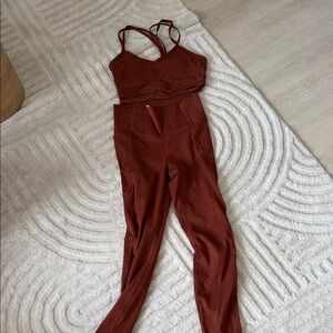 All in Motion Women's Rust Leggings and Top Set